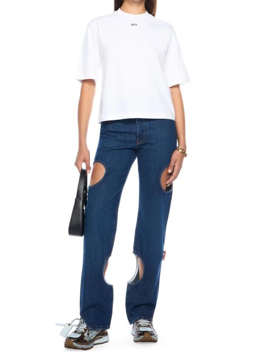 25FW 오프화이트 데님 팬츠 OWYA06AF25DEN002 Blue - OFF WHITE