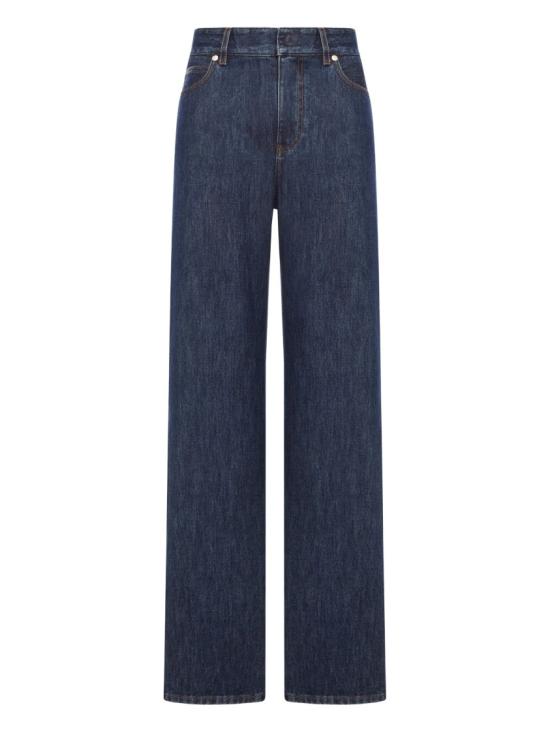 26SS 펜디 다크 블루 데님 팬츠 팬츠 FLP882 AW82 Blue