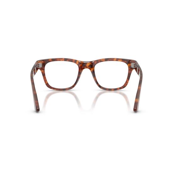 26SS 페르솔 안경 0Po3389v 오버사이즈 사각 프레임 호피무늬 안경 - PERSOL