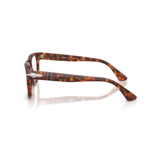 26SS 페르솔 안경 0Po3389v 오버사이즈 사각 프레임 호피무늬 안경 - PERSOL