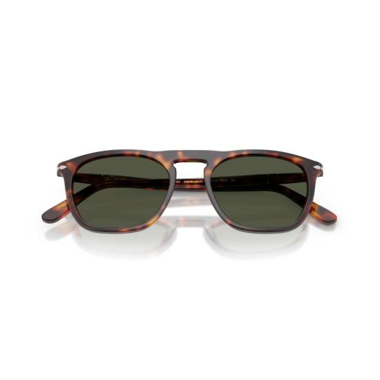 26SS 페르솔 선글라스 0Po3391s 사각 프레임 호피무늬 아세테이트  (녹색 렌즈) - PERSOL