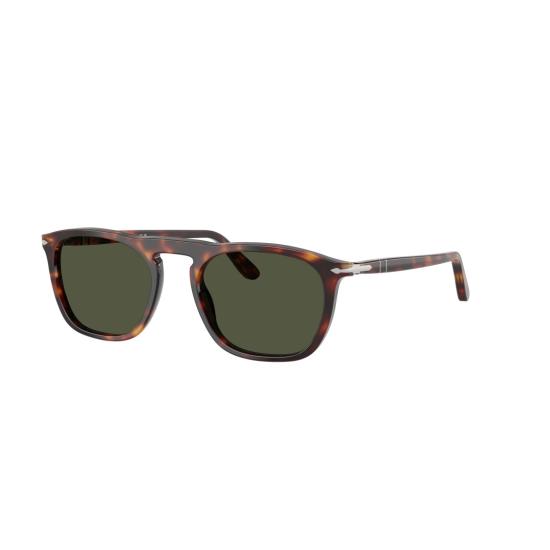26SS 페르솔 선글라스 0Po3391s 사각 프레임 호피무늬 아세테이트  (녹색 렌즈) - PERSOL