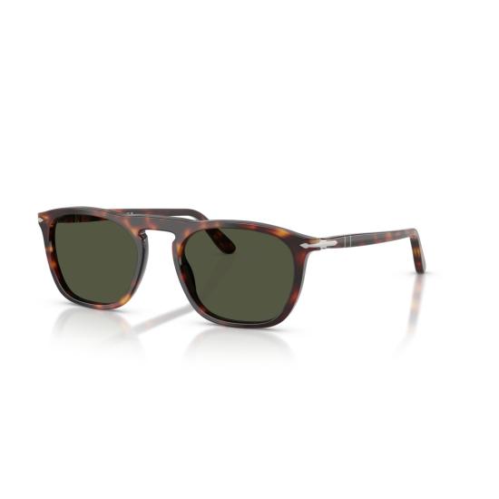 26SS 페르솔 선글라스 0Po3391s 사각 프레임 호피무늬 아세테이트  (녹색 렌즈) - PERSOL