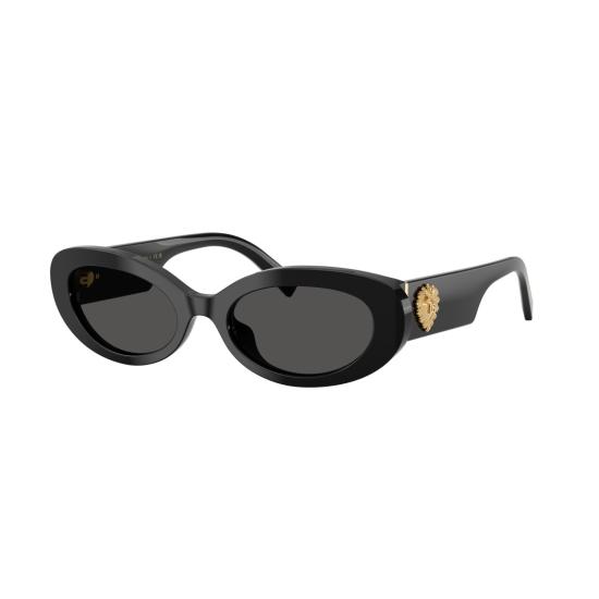 26SS 돌체앤가바나 선글라스 0Dg4537 금색 엠블럼이 있는 타원형 블랙 아세테이트 - DOLCE & GABBANA