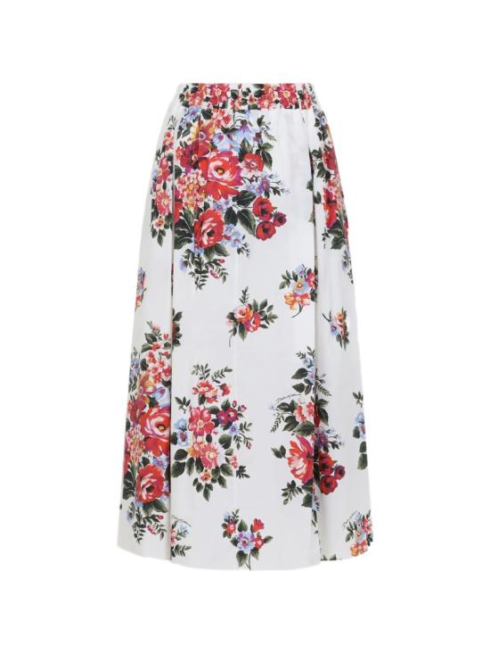26SS 돌체앤가바나 플라워 부케 프린트 미디 스커트 F4DC7T HS5UU Multicolor - DOLCE & GABBANA