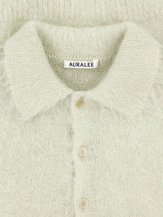 26SS 오라리 폴로 티셔츠 A25AP01KMLIGHT KHAKI Green - AURALEE