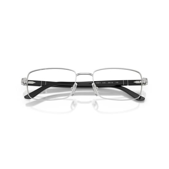 26SS 페르솔 안경 0Po1029v 직사각형 금속 프레임 안경 (조절 가능한 코받침 포함) - PERSOL