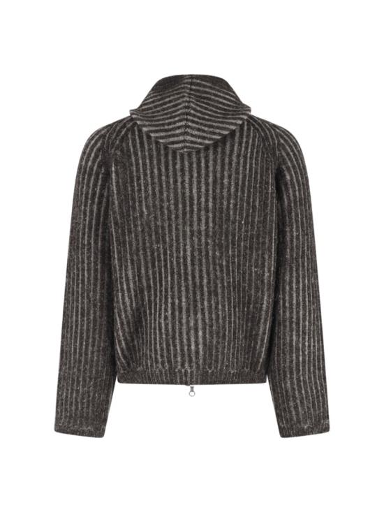 25FW 아워레가시 레벨 후드 M4253LVVANISE BROWN STRIPE ISELS WOOL Brown - OUR LEGACY