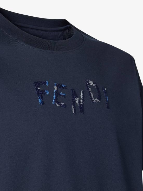 26FW 펜디 반팔 티셔츠 FY1319 AUOB Blue - FENDI