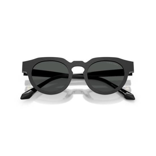26SS 조르지오 아르마니 선글라스 0Ar8255u 볼드 라운드 아세테이트  (무광 블랙 마감) - GIORGIO ARMANI