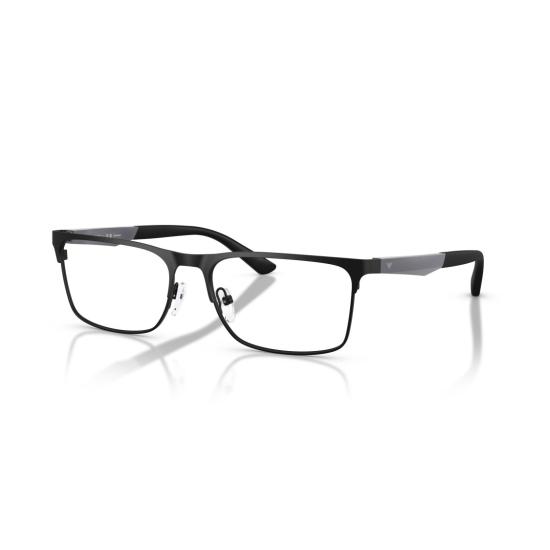 26SS 엠포리오 아르마니 안경 0Ea1183 직사각형 무광 블랙 메탈 안경 (투톤 템플) - EMPORIO ARMANI