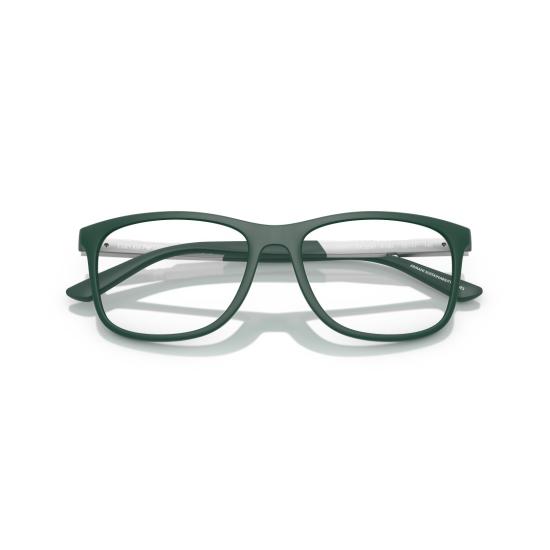 26SS 엠포리오 아르마니 안경 0Ea3247 오버사이즈 스퀘어 프레임 안경, 딥 그린 무광 마감 - EMPORIO ARMANI