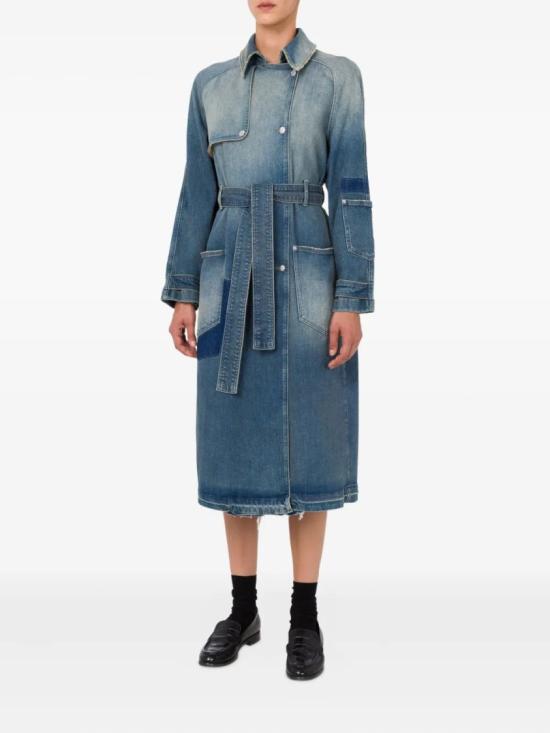 26SS 모스키노 트렌치 코트 V06023220 Blue - MOSCHINO