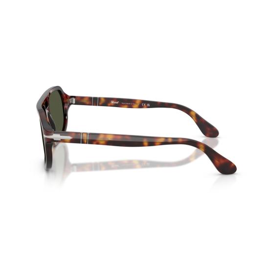 26SS 페르솔 선글라스 0Po3393s 키홀 브릿지가 있는 에비에이터 스타일의 호피 무늬 - PERSOL