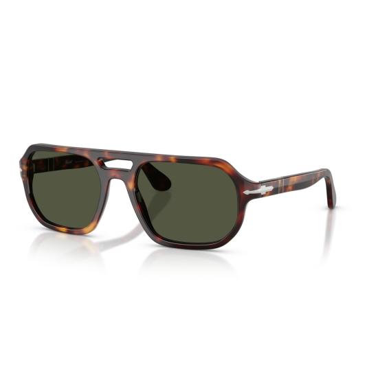 26SS 페르솔 선글라스 0Po3393s 키홀 브릿지가 있는 에비에이터 스타일의 호피 무늬 - PERSOL