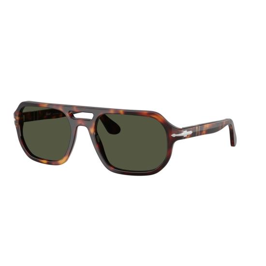 26SS 페르솔 선글라스 0Po3393s 키홀 브릿지가 있는 에비에이터 스타일의 호피 무늬 - PERSOL