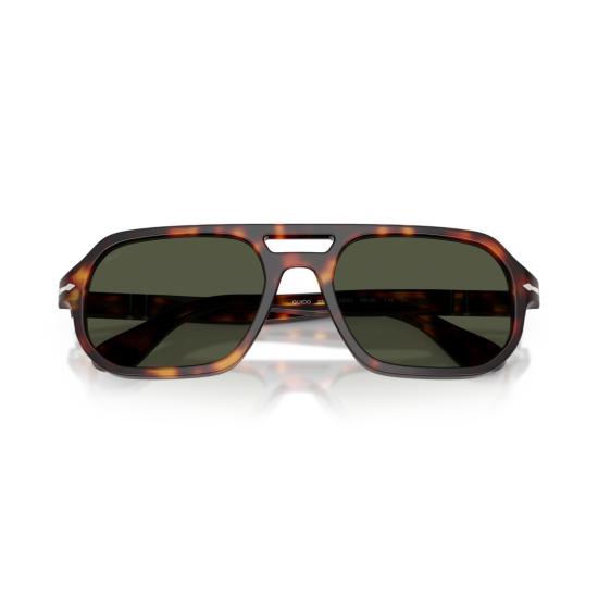 26SS 페르솔 선글라스 0Po3393s 키홀 브릿지가 있는 에비에이터 스타일의 호피 무늬 - PERSOL