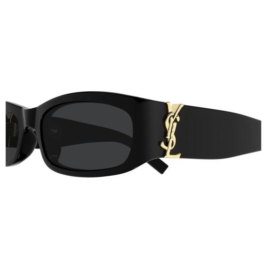 25FW 생로랑 선글라스 금색 로고 디테일이 있는 직사각형 - SAINT LAURENT