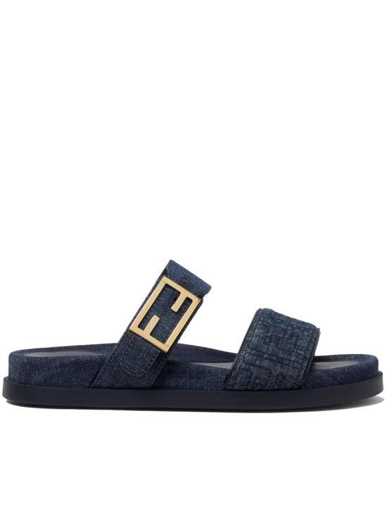 26SS 펜디 데님 펜디 필 슬라이드 8X8710 AYFL Blue