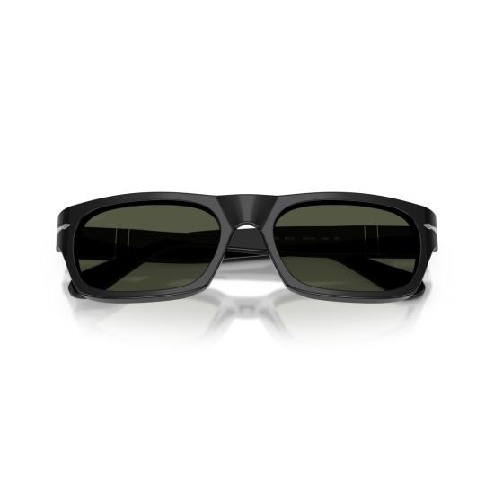 26SS 페르솔 선글라스 0Po3398s 직사각형 블랙 아세테이트  (실버 화살표 디테일) - PERSOL