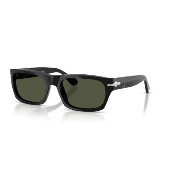 26SS 페르솔 선글라스 0Po3398s 직사각형 블랙 아세테이트  (실버 화살표 디테일) - PERSOL