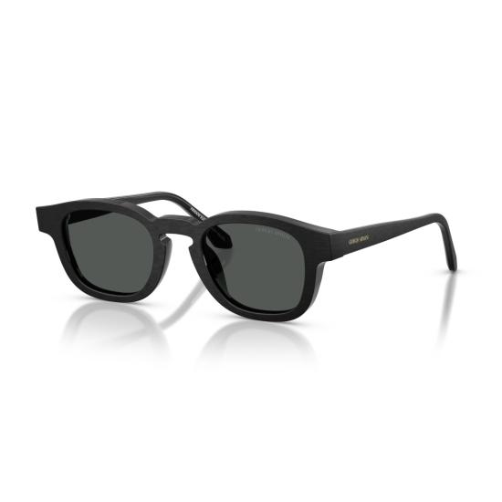 26SS 조르지오 아르마니 선글라스 0Ar8254u 직사각형 아세테이트  (어두운 색 렌즈) - GIORGIO ARMANI