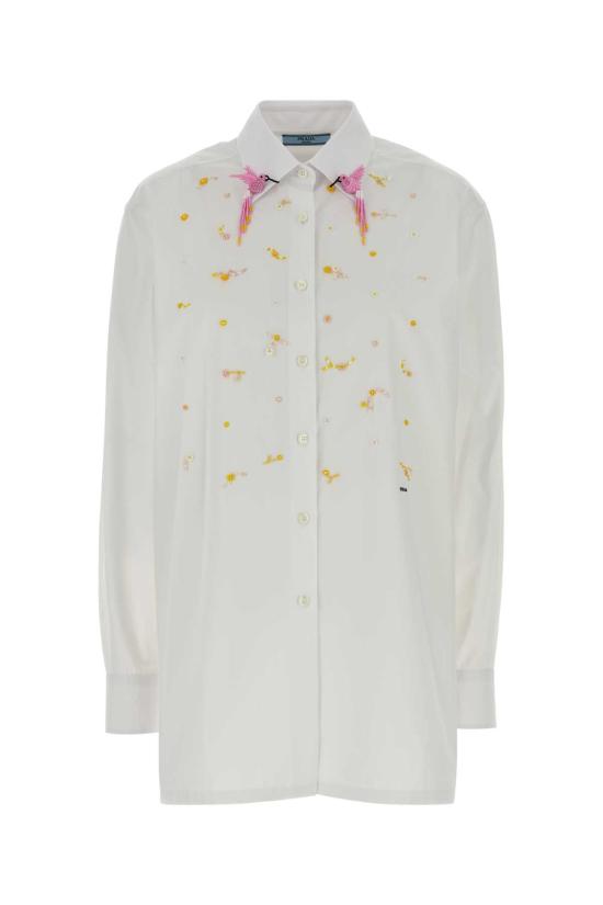 26FW 프라다 블라우스 P445JRSOOO1917 F0009 WHITE