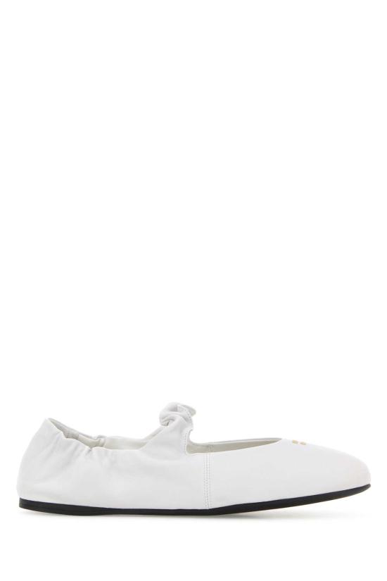  미우미우 플랫 슈즈 5F340EFD005EFX F0009 WHITE