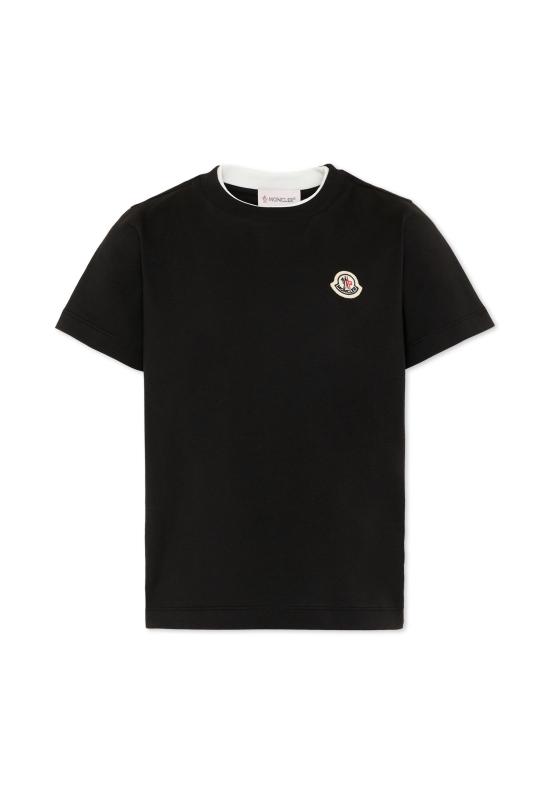 26FW [키즈] 몽클레어 티셔츠 L2954 8C00008 89AFV 999 BLACK