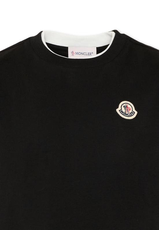 26FW [키즈] 몽클레어 티셔츠 L2954 8C00008 89AFV 999 BLACK - MONCLER