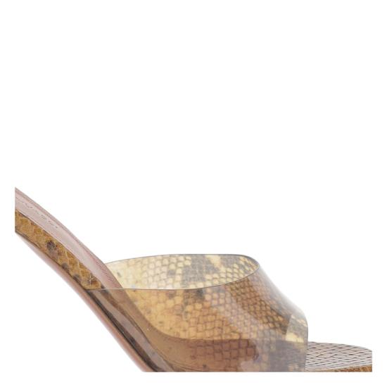 26SS 아미나 무아디 뮬/슬리퍼 LUPITAGLASSSLIPPER95TANSNAKE Brown - AMINA MUADDI