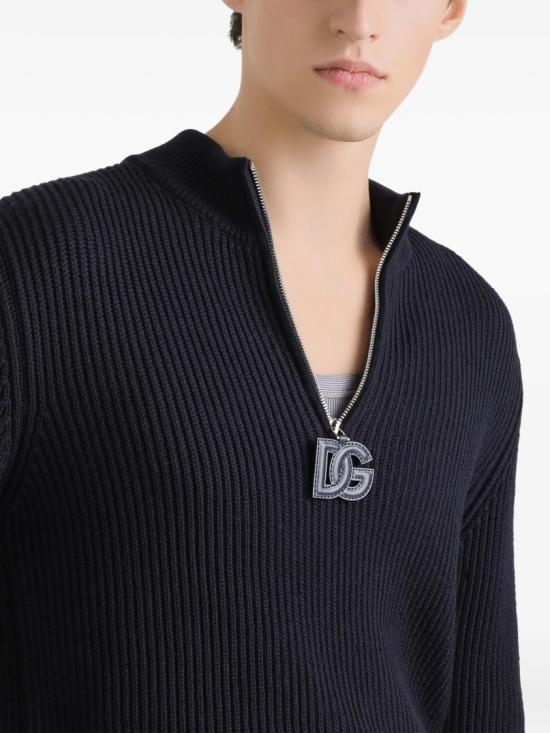  돌체앤가바나 집업 니트 GXW45T JCVWY Blue - DOLCE & GABBANA