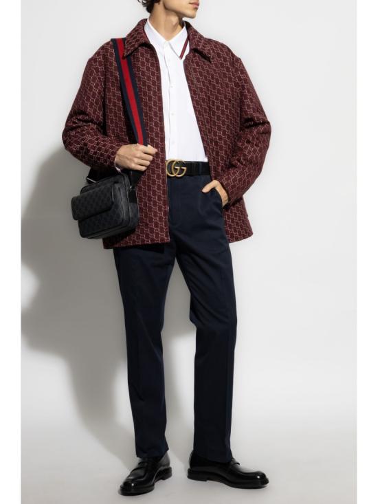  구찌 웹 디테일 코튼 개버딘 팬츠 794410 ZABPQ Blue - GUCCI