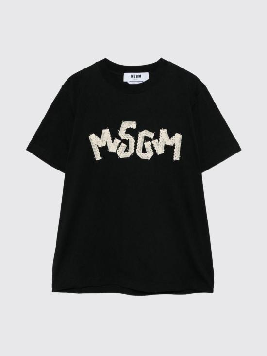 26SS 엠에스지엠 반팔 티셔츠 4041MDM110D267002 99 Black - MSGM