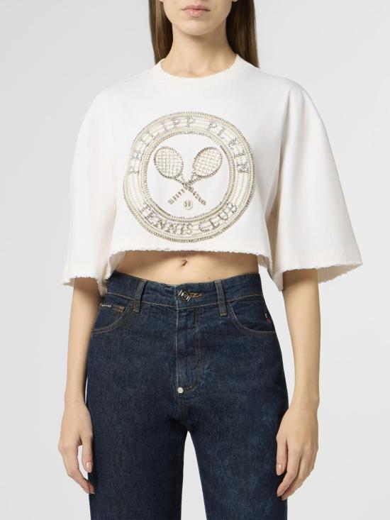 26SS 필립 플레인 반팔 티셔츠 PAFCWTK3928PJY002N 01OF White