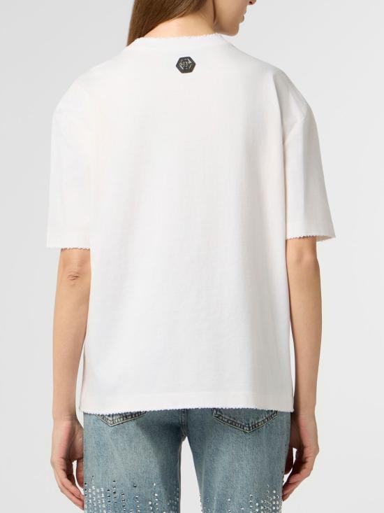 26SS 필립 플레인 반팔 티셔츠 PAFCWTK3933PJY002N 01OF White - PHILIPP PLEIN