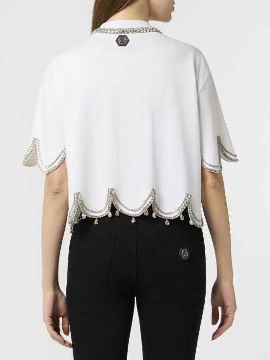 26SS 필립 플레인 반팔 티셔츠 PAFCWTK3939PJY002N 01 White - PHILIPP PLEIN