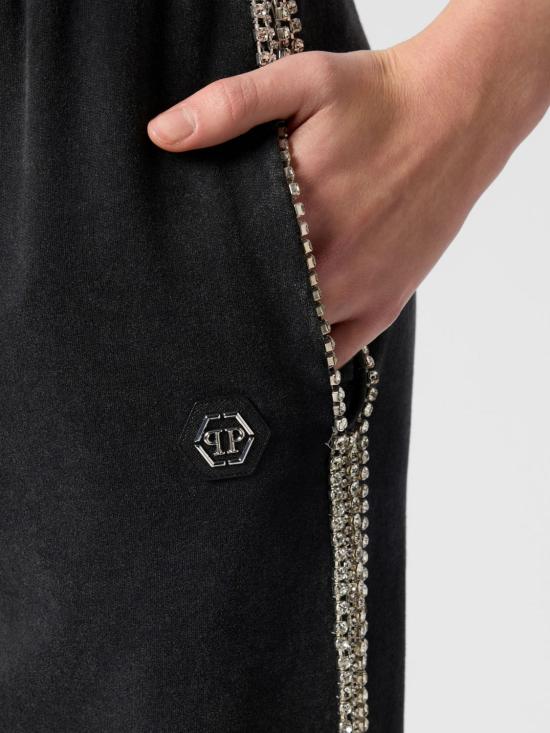 26SS 필립 플레인 스트레이트 팬츠 SAFCWJT2190PTE004N 02 Black - PHILIPP PLEIN