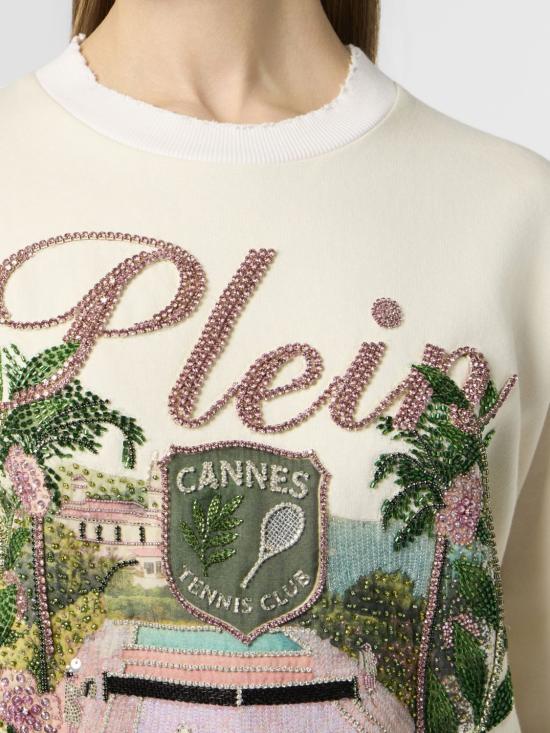 26SS 필립 플레인 스웨터 PAFCWJO1111PTE180N 01OF White - PHILIPP PLEIN