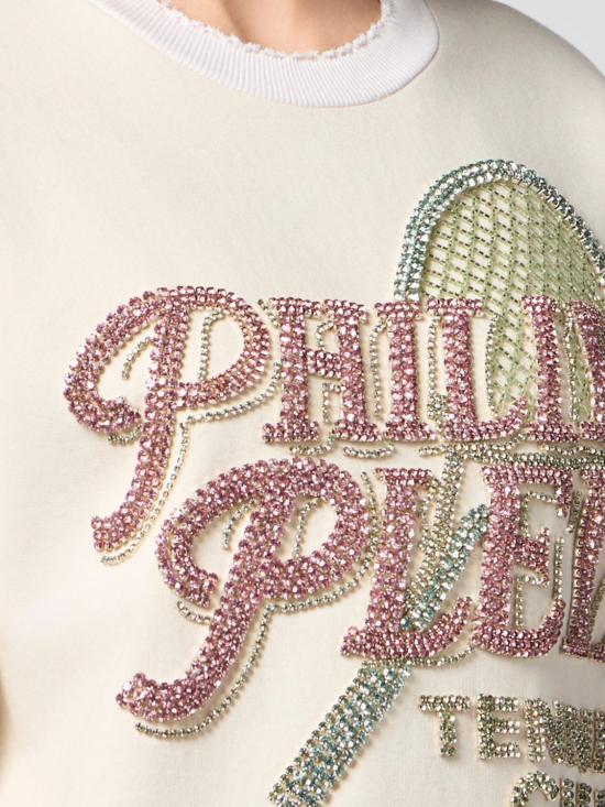 26SS 필립 플레인 스웨터 PAFCWJO1112PTE180N 01OF White - PHILIPP PLEIN