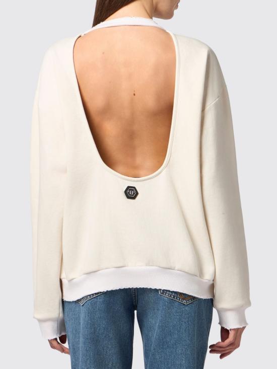 26SS 필립 플레인 스웨터 PAFCWJO1112PTE180N 01OF White - PHILIPP PLEIN