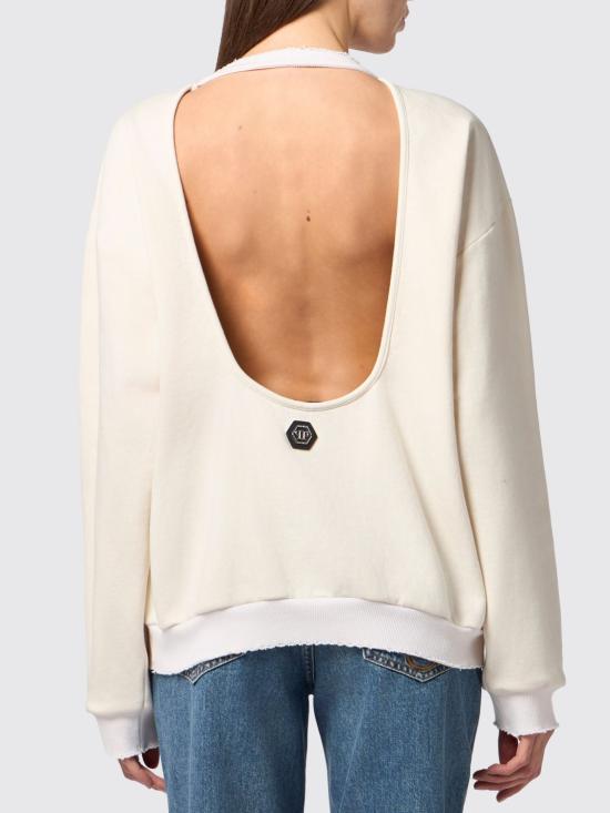 26SS 필립 플레인 스웨터 PAFCWJO1110PTE180N 01OF White - PHILIPP PLEIN