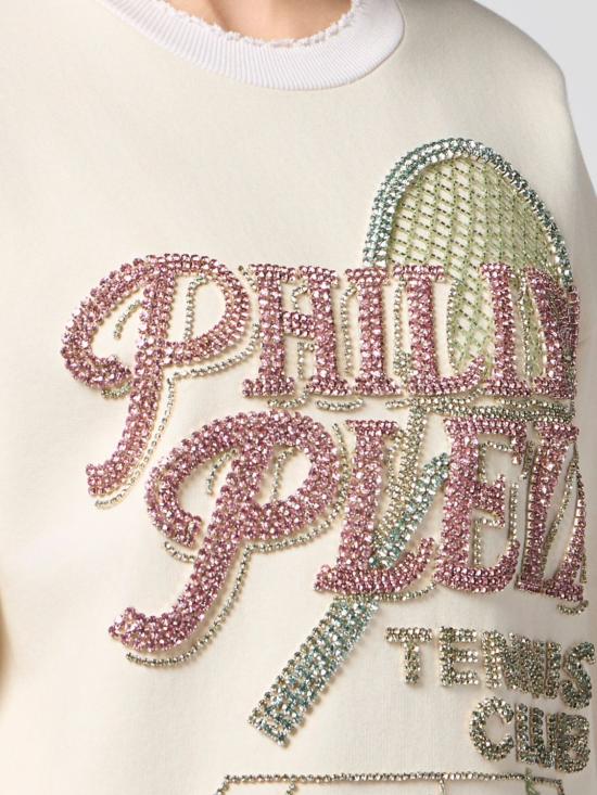 26SS 필립 플레인 스웨터 PAFCWJO1110PTE180N 01OF White - PHILIPP PLEIN