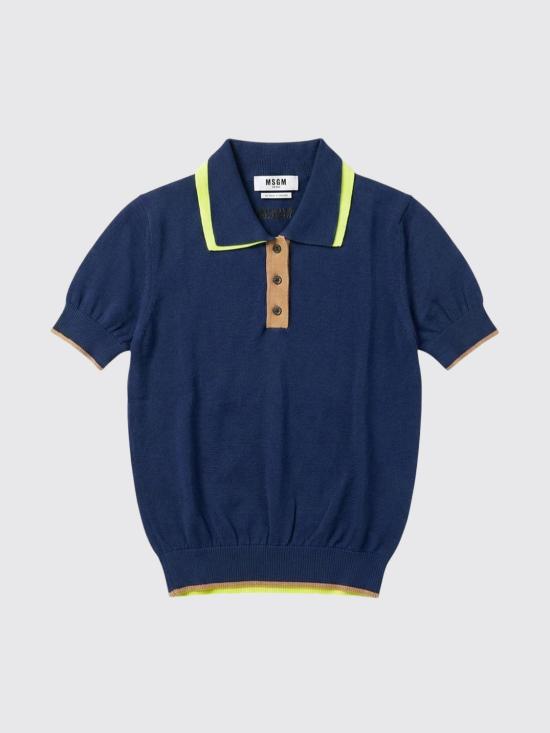 26SS 엠에스지엠 폴로 티셔츠 4041MDM195267293 89 Blue - MSGM