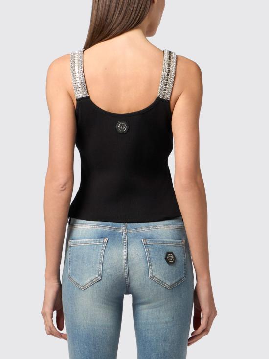 26SS 필립 플레인 민소매 티셔츠 PAFCWTK3878PJY002N 02 Black - PHILIPP PLEIN