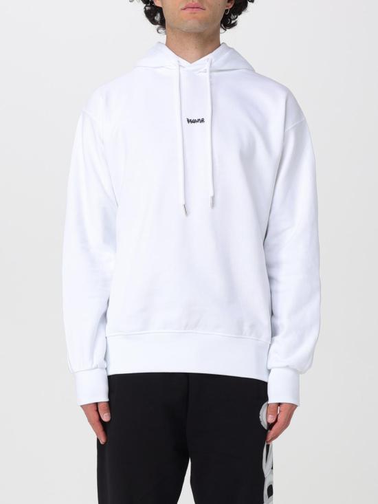 26SS 디스클레이머 후드 티셔츠 55400 BIANCO ST NERA White