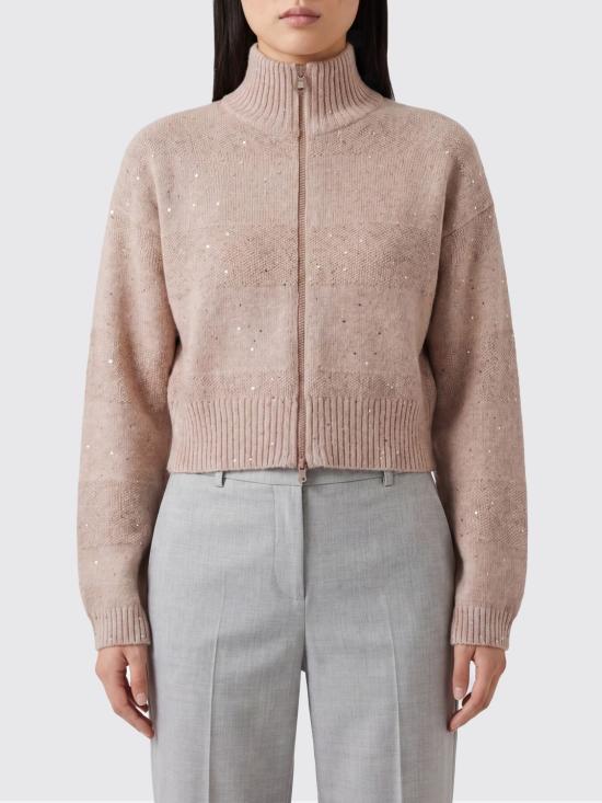 26SS 브루넬로 쿠치넬리 대즐링 스트라이프 가디건 MDV754806 C069 Beige