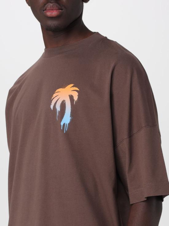 26SS 팜앤젤스 반팔 티셔츠 PMAA10BS26JER003 6001 Brown - PALM ANGELS