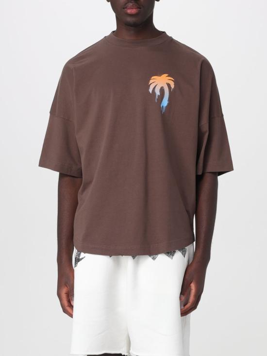 26SS 팜앤젤스 반팔 티셔츠 PMAA10BS26JER003 6001 Brown