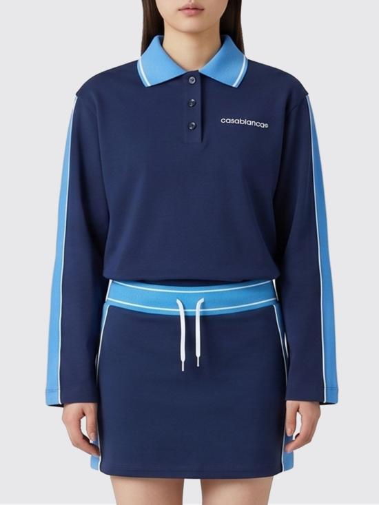26SS 카사블랑카 폴로 티셔츠 WSP26JTP462 01 Navy